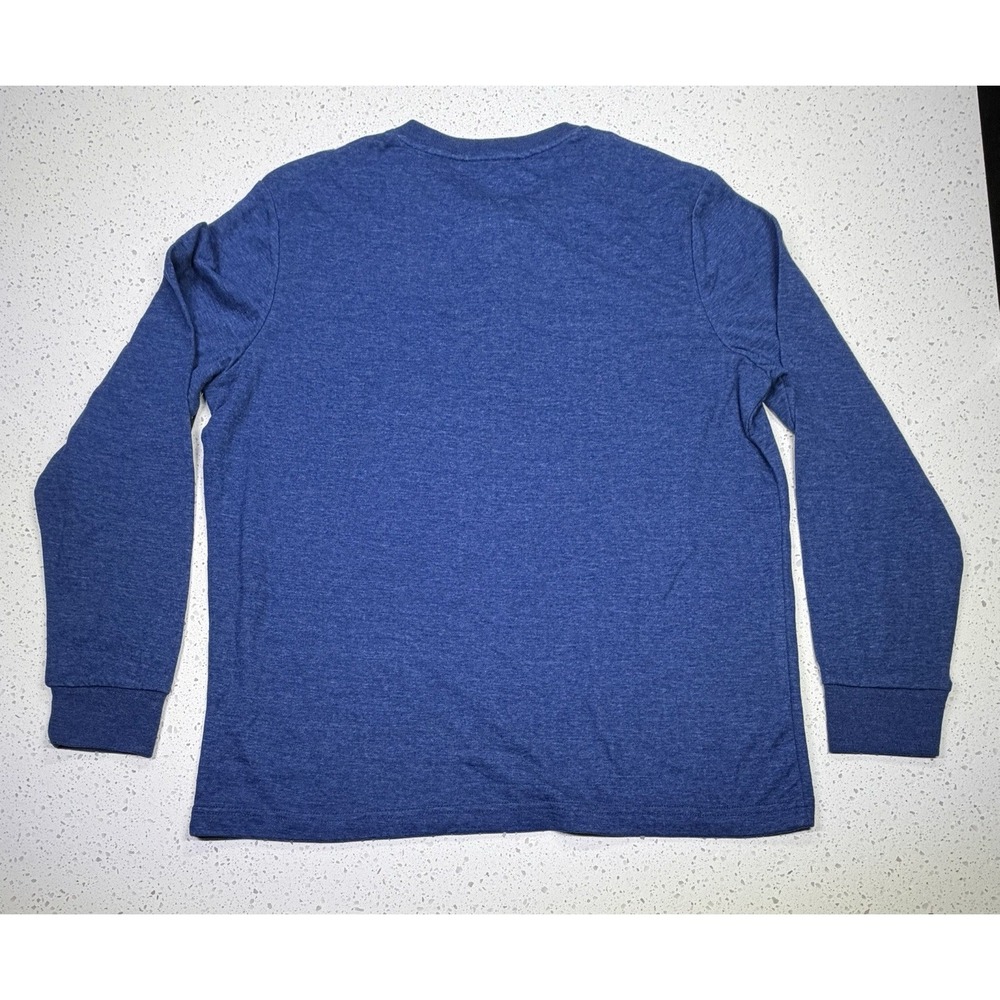 St. John's Bay Classic Blue Henley T-Shirt Long Sleeve Cotton Blend Size L - Picture 6 of 6